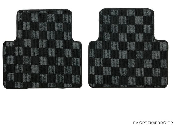 Phase 2 Motortrend (P2M) Checkered Flag Race Carpet Floor Mats Front & Rear - Honda Civic Hatchback & Type R FK8 (2017-2021)