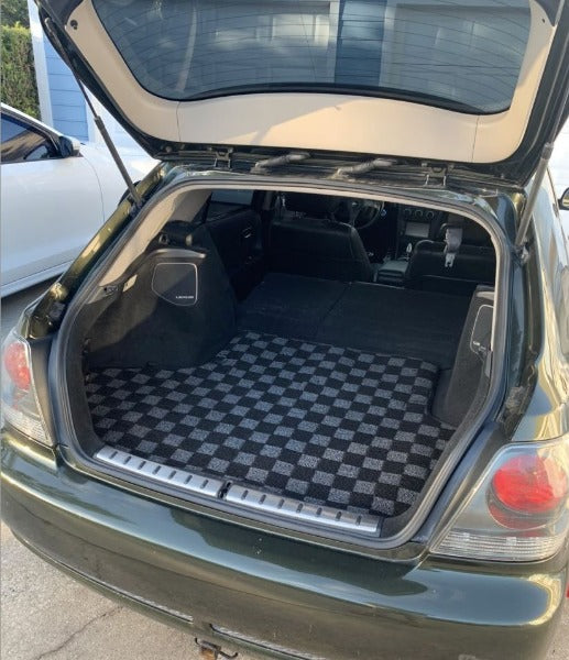 Phase 2 Motortrend (P2M) Checkered Carpet Trunk Mat - Lexus IS300 Altezza Sport Cross Wagon (2002-2005)