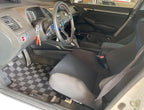 Phase 2 Motortrend (P2M) Checkered Carpet Race Floor Mats - Honda Civic Sedan FA5 (2006-2011)