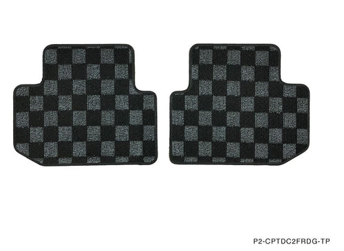 Phase 2 Motortrend (P2M) Checkered Flag Race Carpet Floor Mats Front & Rear - Acura Integra DC2 (1994-2001)