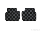 Phase 2 Motortrend (P2M) Checkered Carpet Race Floor Mats Front & Rear - BMW E46 3 Series Coupe / Sedan (1999-2006)