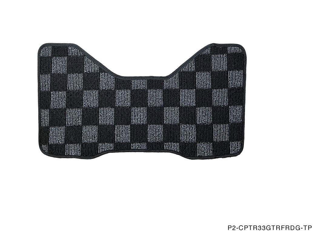 Phase 2 Motortrend (P2M) Front & Rear Checkered Flag Race Carpet Floor Mats - Nissan R33 Skyline GT-R