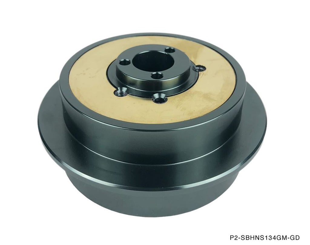 Phase 2 Motortrend (P2M) Gun Metal Aluminum Steering Wheel BOSS Short Hub - Nissan 240sx S13 S14 (1989-1998)