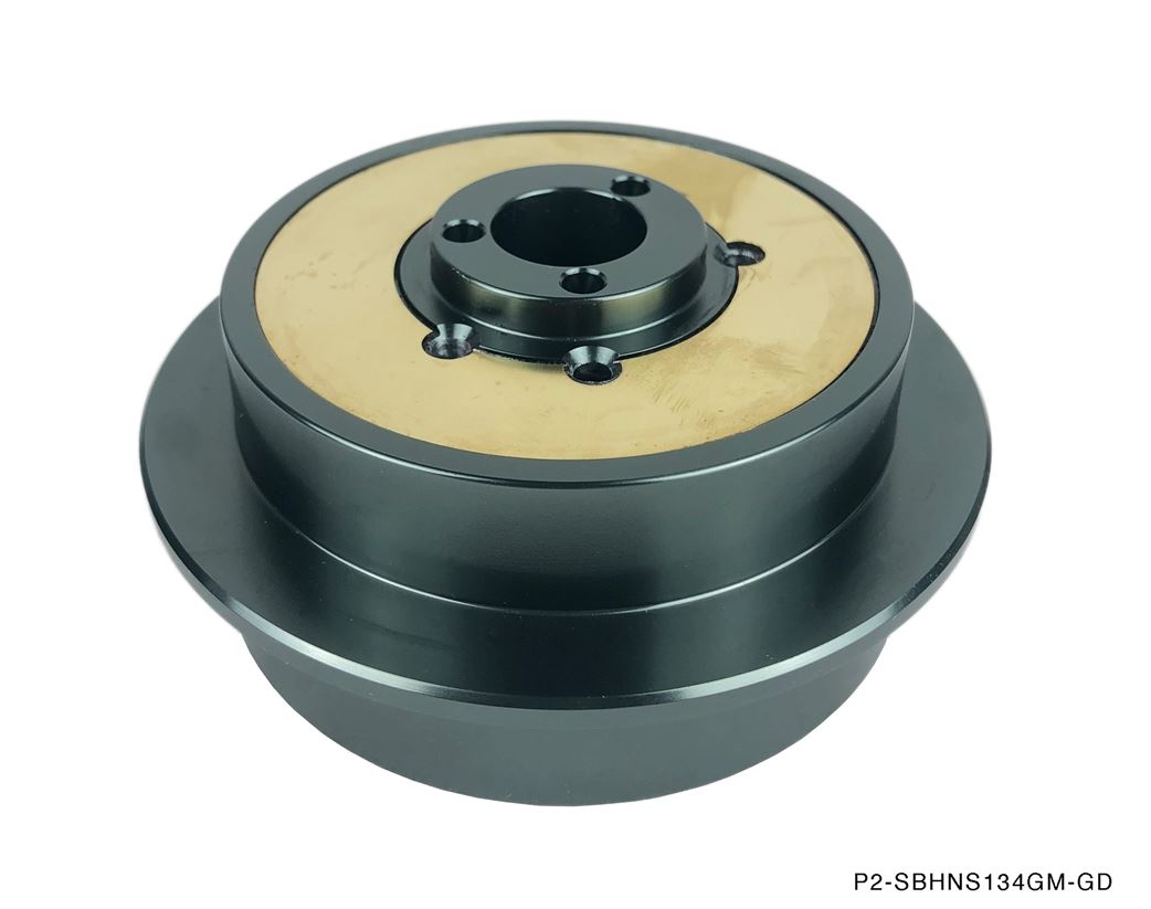 Phase 2 Motortrend (P2M) Gun Metal Aluminum Steering Wheel BOSS Short Hub - Nissan 240sx S13 S14 (1989-1998)