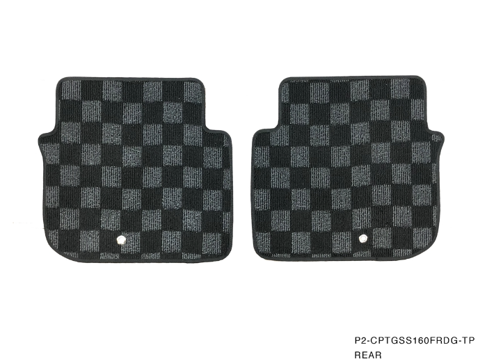 P2M Front & Rear Checkered Floor Mats - Lexus GS300 GS400 (2000-2004) - P2-CPTGSS160FRDG-TP