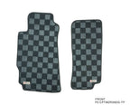 Phase 2 Motortrend (P2M) Checkered Race Carpet Floor Mats Set of 4 - Mazda RX-8 (2003-2012)