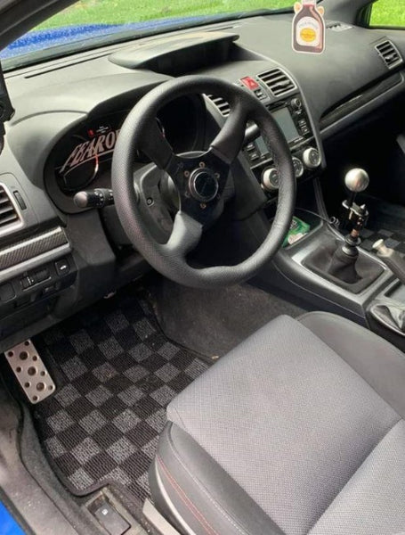 Phase 2 Motortrend (P2M) Front & Rear Checkered Carpet Floor Mats - Subaru WRX & STI VAF (2015-2021)