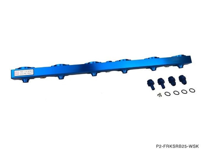 P2M Billet Aluminum Side Feed Fuel Rail Kit - Nissan Skyline RB25DET - P2-FRKSRB25-WSK