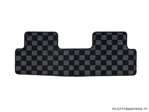 Phase 2 Motortrend (P2M) Checkered Carpet Race Floor Mats Front & Rear - Honda Civic Sedan FB6 (2012-2015)
