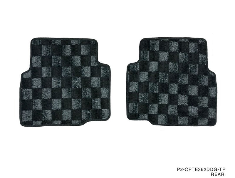 P2M Dark Grey Carpet Floor Mats Front & Rear - BMW E36 3 Series & M3 2 Door (1990-1999) - P2-CPTE36FRDG-TP