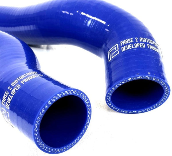 Phase 2 Motortrend (P2M) BLUE 3 Ply Silicone Reinforced Radiator Hoses - Mazda RX-7 FC3S 13B (1985-1992)