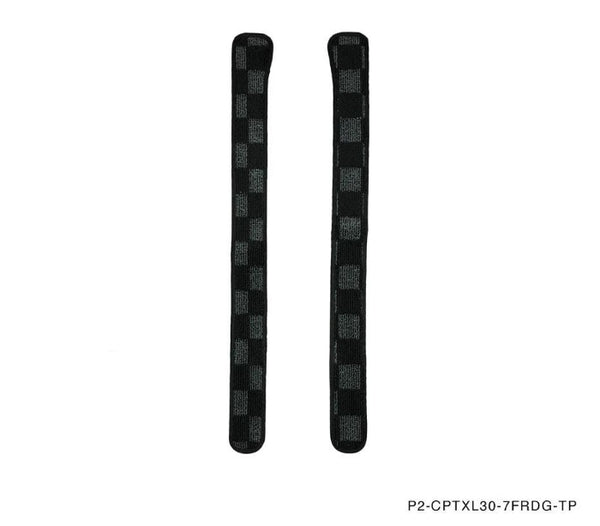 Phase 2 Motortrend (P2M) Checkered Front & Rear Carpet Floor Mats - Toyota 7 Seater Sienna XL30 (2011-2020)