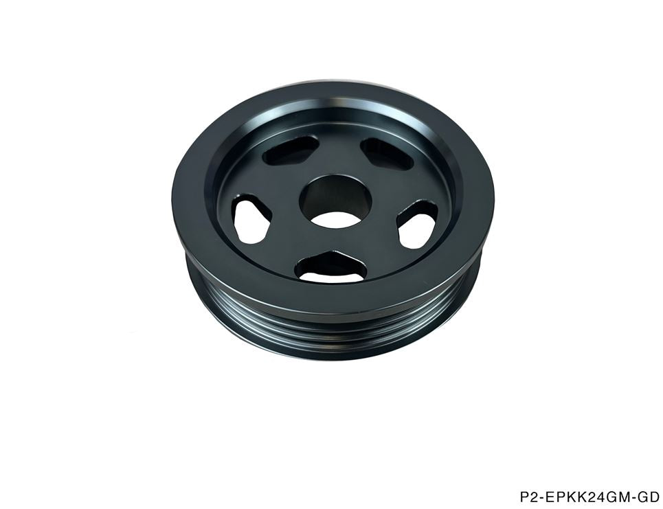 P2M Aluminum 3pc Pulley Kit - Nissan Silvia S13 240SX K24E Single Cam - P2-EPKKA24EGM-GD