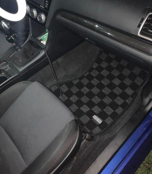 Phase 2 Motortrend (P2M) Front & Rear Checkered Carpet Floor Mats - Subaru WRX & STI VAF (2015-2021)