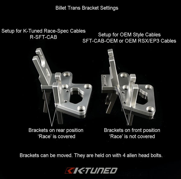 K-Tuned Shifter Cable Transmission Bracket - Acura RSX K20A K20A2 / Honda EP3 Civic Si K20A3