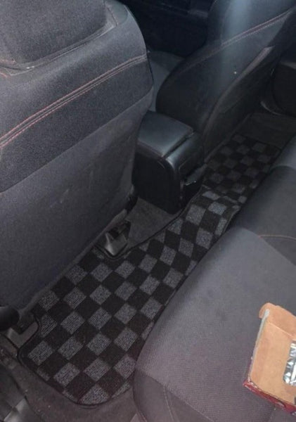 Phase 2 Motortrend (P2M) Front & Rear Checkered Carpet Floor Mats - Subaru WRX & STI VAF (2015-2021)