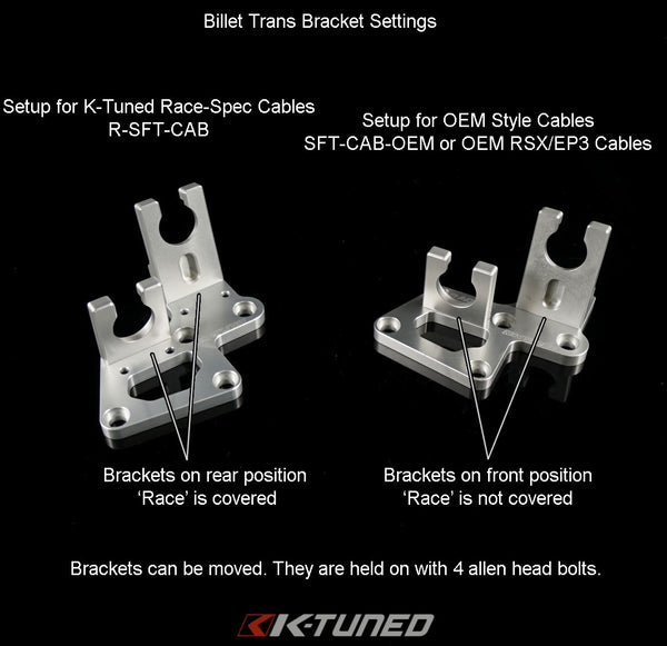 K-Tuned Shifter Cable Transmission Bracket - Acura RSX K20A K20A2 / Honda EP3 Civic Si K20A3