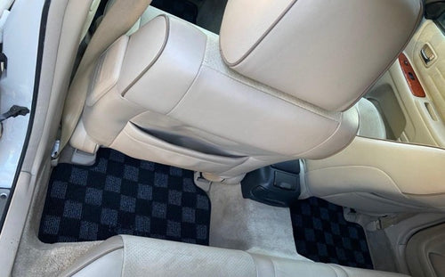 Phase 2 Motortrend (P2M) Front & Rear Checkered Carpet Floor Mats - Lexus IS200 IS300 Altezza (1998-2005)