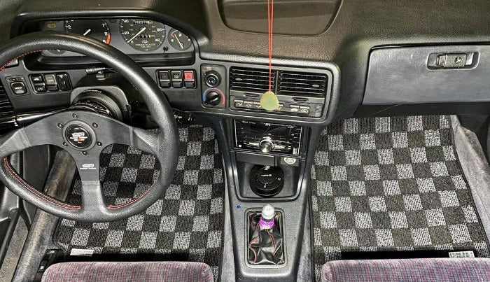 Phase 2 Motortrend (P2M) Checkered Flag Race Carpet Floor Mats Front & Rear - Acura Integra DA / DB (1990-1993)