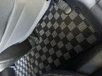 Phase 2 Motortrend (P2M) Checkered Carpet Race Floor Mats Front & Rear - Honda Civic Sedan FB6 (2012-2015)