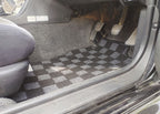 Phase 2 Motortrend (P2M) Front & Rear Checkered Flag Race Carpet Floor Mats - Nissan R32 Skyline GT-R
