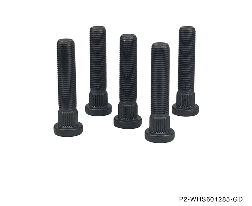 P2M 12.85MM Knurl Extended Wheel Studs Set of 5 - Nissan M12x1.25 - P2-WHS601285-GD x5