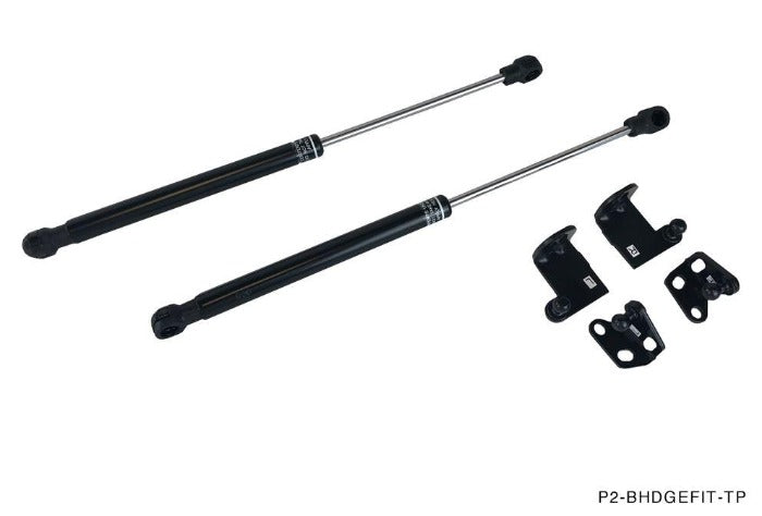 P2M Black Hood Dampers - Honda Fit GE (2009-2013)