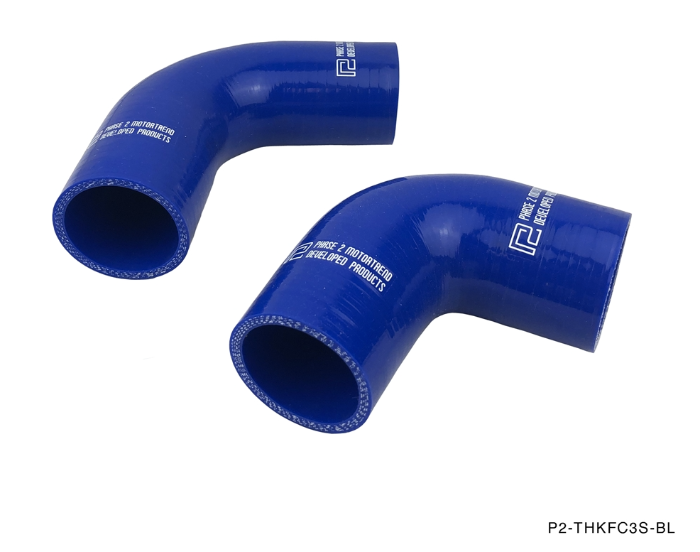 P2M 4 Ply Silicone Turbo Hose Kit - Blue - Mazda RX-7 FC3S 13B (1986-1991) - P2-THKFC3S-BL