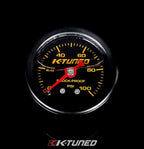 K-Tuned Shock Proof Fuel Pressure Gauge Marshall 0-100 psi - UNIVERSAL
