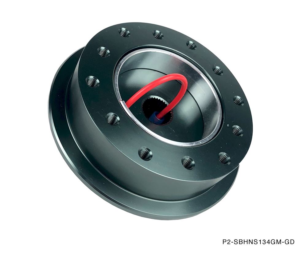 P2M Gun Metal Steering Wheel BOSS Short Hub - Nissan (1989-1998)