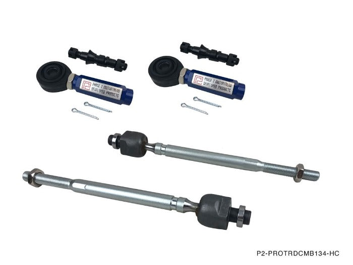 P2M Inner Tie Rod + Pro Outer Tie Rod Combo Kit - Nissan 240SX S13 S14 (1989-1998) - P2-PROTRDCMB134-HC