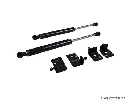 Phase 2 Motortrend (P2M) Carbon Fiber Series Engine Hood Bonnet Dampers Set - Subaru BRZ (2022+)