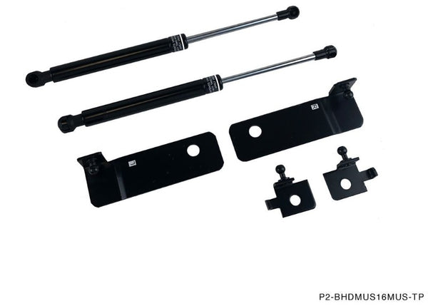 Phase 2 Motortrend (P2M) Black Series Engine Hood Bonnet Dampers Set - Ford Mustang S550 (2016+)