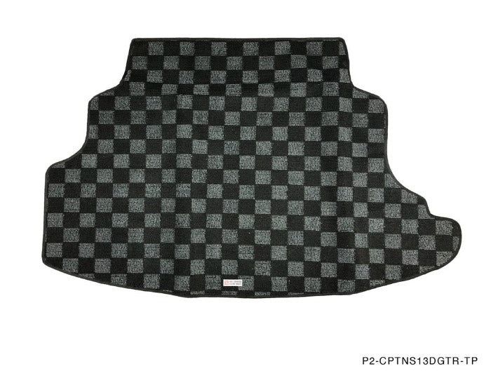P2M Flag Race Rear Carpet Trunk Mat - Nissan 240sx S13 (1989-1994)