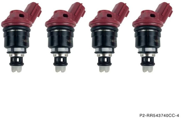 P2M Phase 2 Motortrend 740cc Side Feed Injectors Kit - Nissan 180sx 240sx S13 S14 SR20DET KA24DE