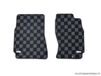 Phase 2 Motortrend (P2M) Front & Rear Checkered Flag Race Carpet Floor Mats - Nissan R33 Skyline GT-R