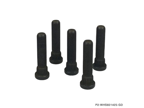 Phase 2 Motortrend (P2M) NISSAN 14.25MM KNURL EXTENDED WHEEL STUD - Set of 5 - M12X1.25 THREAD