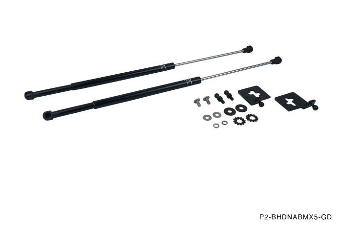 P2M Black Hood Dampers - Mazda Miata NA NB (1988-2005) - P2-BHDNABMX5-TP