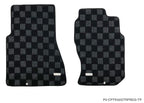 Phase 2 Motortrend (P2M) Front & Rear Checkered Flag Race Carpet Floor Mats - Nissan R32 Skyline GT-R
