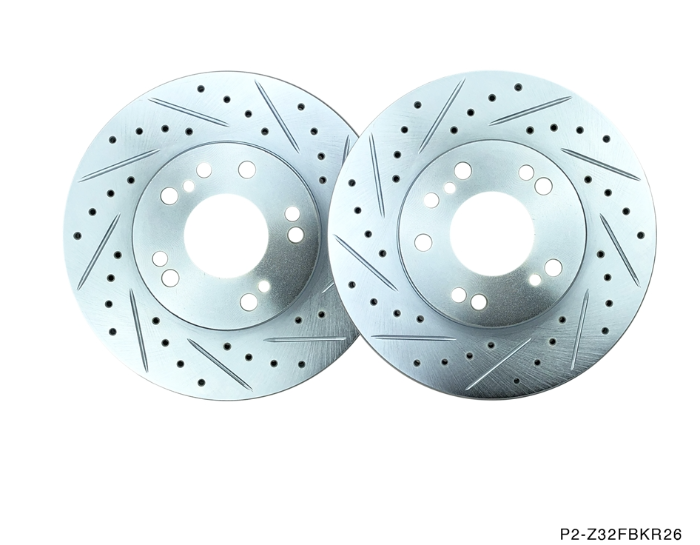 P2M Drilled Front Conversion Rotors 26MM - Nissan 240sx (1989-1998)