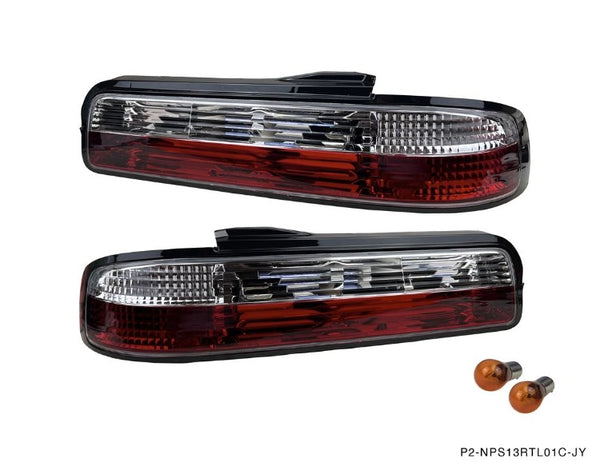 Phase 2 Motortrend (P2M) Crystal Clear Rear Taillights - Nissan 240sx S13 Coupe (1989-1994)