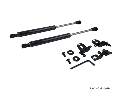 Phase 2 Motortrend (P2M) Caron Series Engine Hood Bonnet Dampers Set -Infiniti G35 (2003-2007)