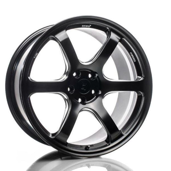 Titan 7 T-D6e 18x10.5 5x120 25mm - Machine Black - Single Wheel