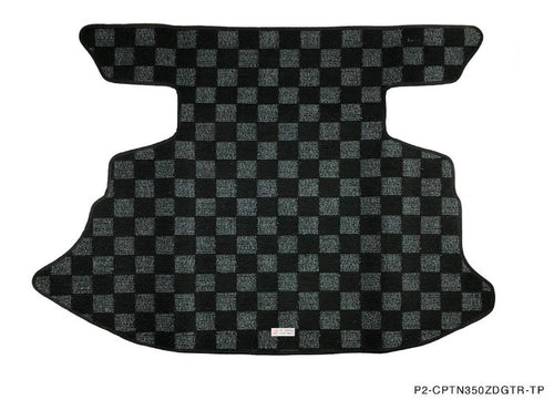 Phase 2 Motortrend (P2M) Dark Grey Checkered Carpet Rear Trunk Mat - Nissan Z33 350z Coupe