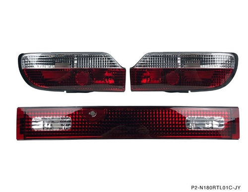 Phase 2 Motortrend (P2M) 3pc Crystal Clear Rear Taillights Kit - Nissan 240sx S13 (1989-1994)