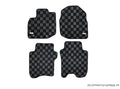 Phase 2 Motortrend (P2M) Checkered Carpet Race Floor Mats Front & Rear - Honda Fit GE (2009-2013)