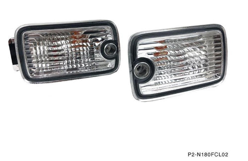 Phase 2 Motortrend (P2M) Front Position Marker Lights Set Dual Post LED - Nissan 180sx 240sx Type X (1989-1994)