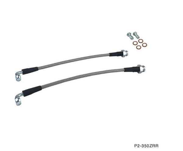 Phase 2 Motortrend (P2M) Stainless Steel Braided Rear Brake Lines - Infiniti G35 (2003-2007)