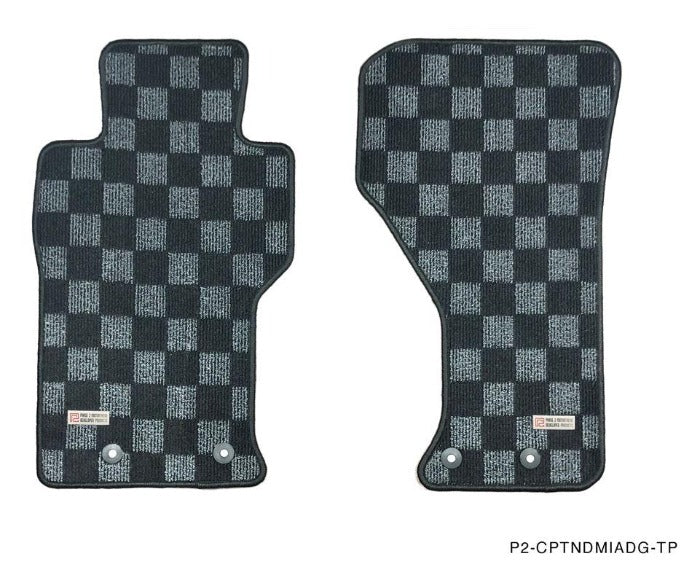 Phase 2 Motortrend (P2M) Checkered Flag Carpet Floor Mats - Mazda Miata ND (2016+)
