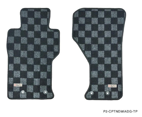 Phase 2 Motortrend (P2M) Checkered Flag Carpet Floor Mats - Mazda Miata ND (2016+)